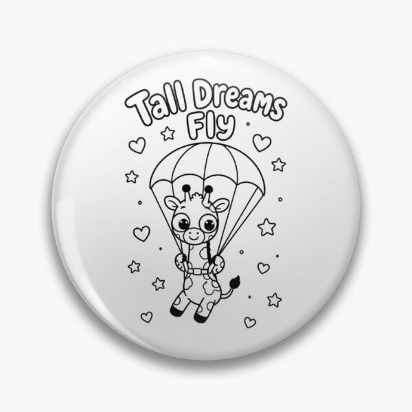 Item preview, Tall Dreams Fly Cute Giraffe Parachute Gift Funny Animal Lover designed and sold by HOODYBUDSTYLES.