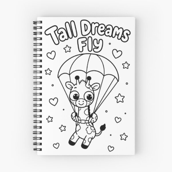 Item preview, Tall Dreams Fly Cute Giraffe Parachute Gift Funny Animal Lover designed and sold by HOODYBUDSTYLES.