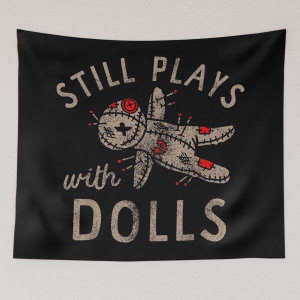 Item preview, Still Plays With Dolls Funny Voodoo Doll Horror Goth Pastel Gothic designed and sold by RuperDelois.