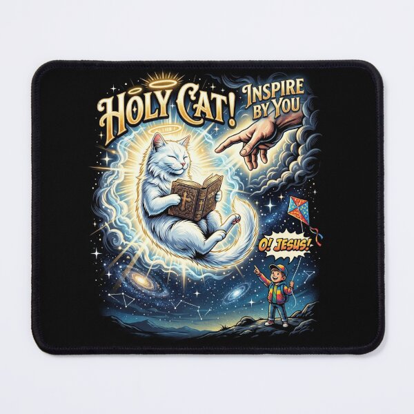 Item preview, Holy Cat Ascension Funny Divine Meme Aesthetic Streetwear Graphic designed and sold by InspireByYou™.
