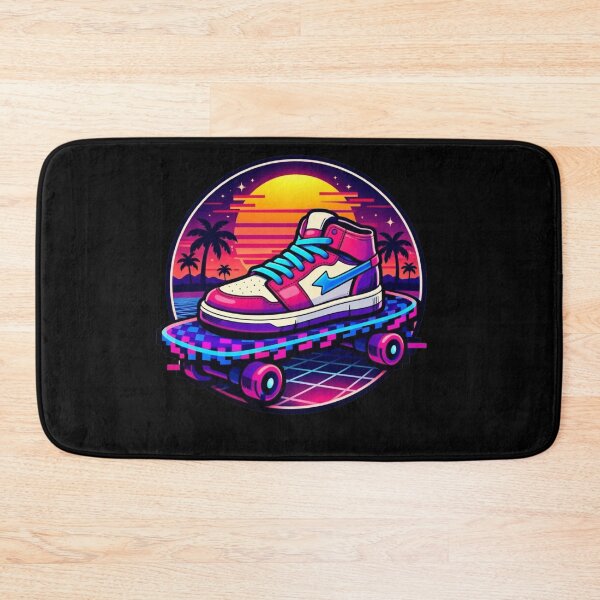 Item preview, Retro Sneaker on Pixel Skateboard Vaporwave Sticker designed and sold by Timeless Junction.