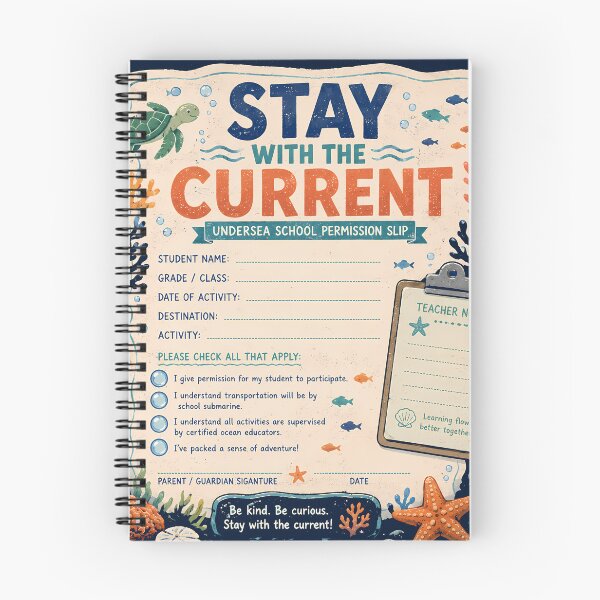 Item preview, Reef School Permission Slip designed and sold by agearb.