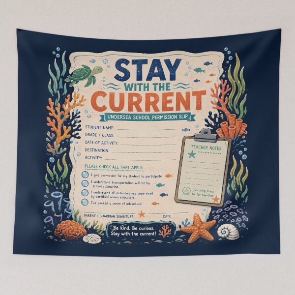 Item preview, Reef School Permission Slip designed and sold by agearb.