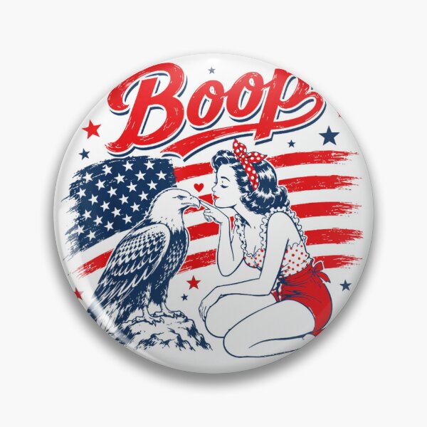 Item preview, Boop American Flag Eagle Pinup Girl Patriotic Vintage Retro Fourth Of July designed and sold by RuperDelois.