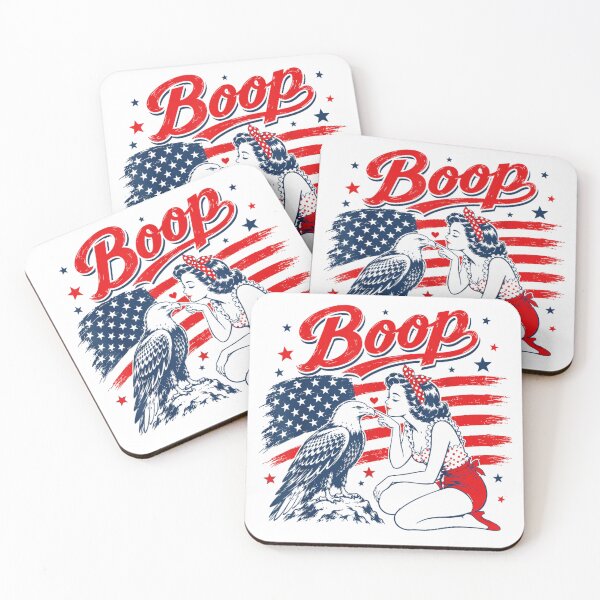 Item preview, Boop American Flag Eagle Pinup Girl Patriotic Vintage Retro Fourth Of July designed and sold by RuperDelois.