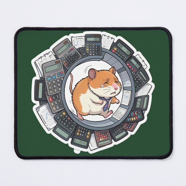 Item preview, Funny Hamster Office Meme Sticker designed and sold by SoftAuraStudi0.