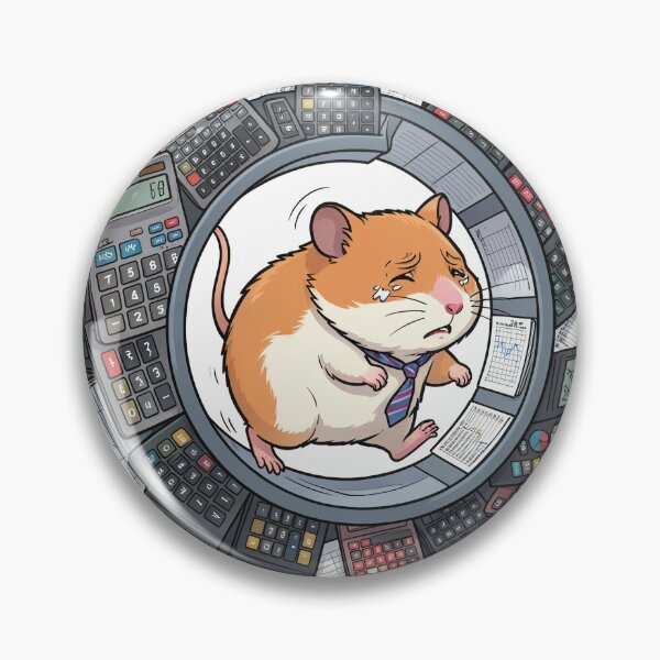 Item preview, Funny Hamster Office Meme Sticker designed and sold by SoftAuraStudi0.