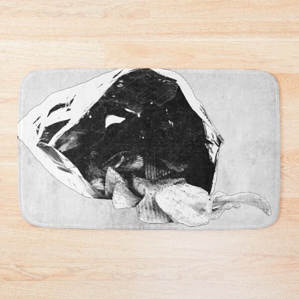Item preview, Open Bag Ridged Potato Chips Dark Snack Food Art designed and sold by Ghoul Enterprises.