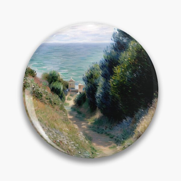 Item preview, Path at La Cavée, Pourville:  Impression of Coastal Cliffs, Winding Trails designed and sold by artdesignsnow.