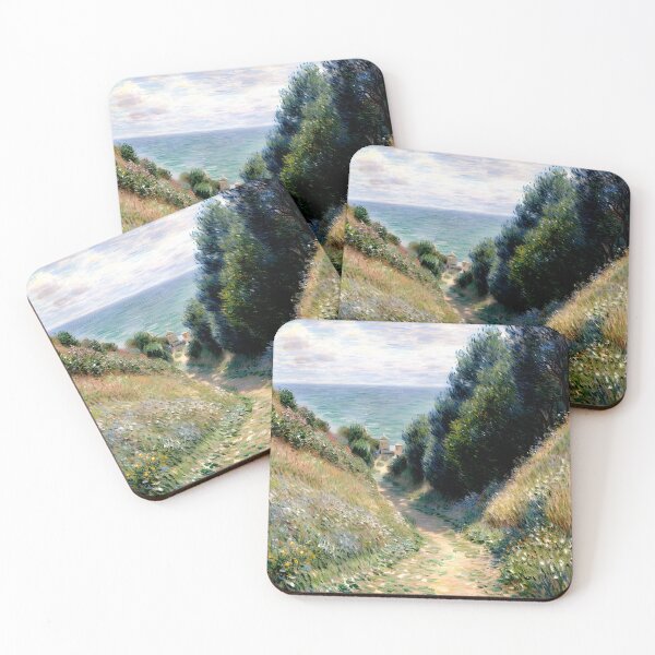 Item preview, Path at La Cavée, Pourville:  Impression of Coastal Cliffs, Winding Trails designed and sold by artdesignsnow.