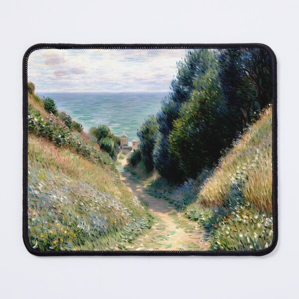 Item preview, Path at La Cavée, Pourville:  Impression of Coastal Cliffs, Winding Trails designed and sold by artdesignsnow.