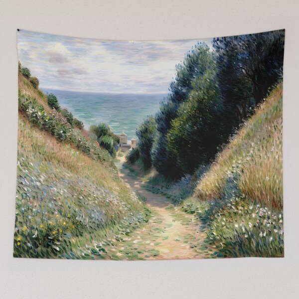 Item preview, Path at La Cavée, Pourville:  Impression of Coastal Cliffs, Winding Trails designed and sold by artdesignsnow.