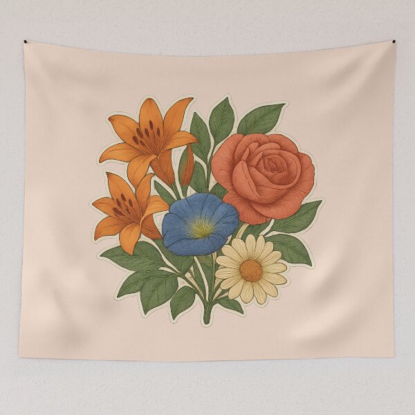 Item preview, Floral Bouquet – Elegant Flower Art Design designed and sold by Yomere.