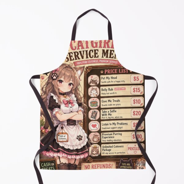 Item preview, Catgirl Service Menu Funny Wall Poster designed and sold by konkapo00.