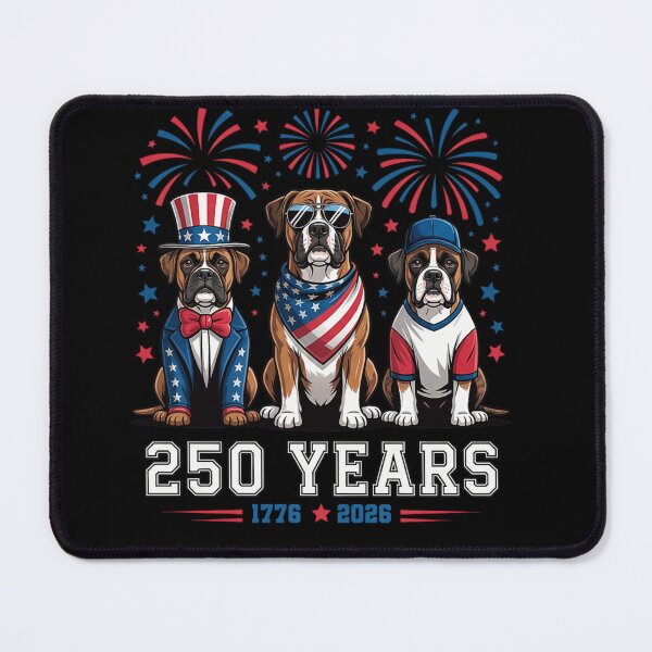 Item preview, Patriotic Boxer Dogs USA 250th Anniversary 1776 To 2026 4th July Celebration designed and sold by LakenDraphil.