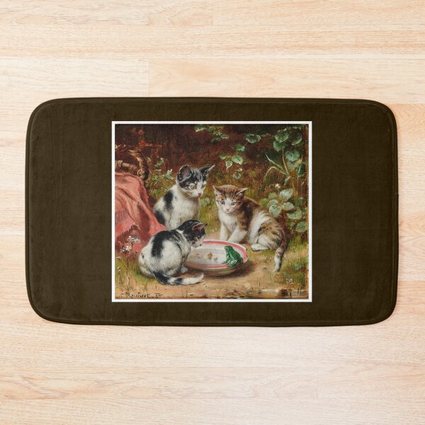 Item preview, Three Kittens and a Frog by Carl Reichert designed and sold by Amanda1775.