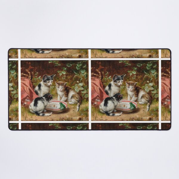 Item preview, Three Kittens and a Frog by Carl Reichert designed and sold by Amanda1775.