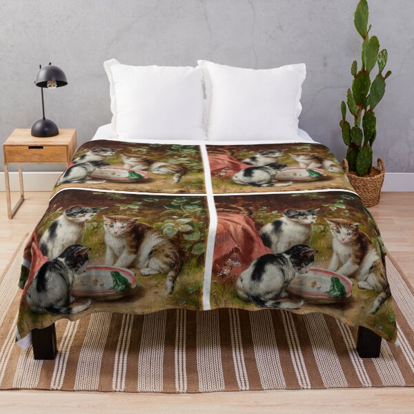 Item preview, Three Kittens and a Frog by Carl Reichert designed and sold by Amanda1775.