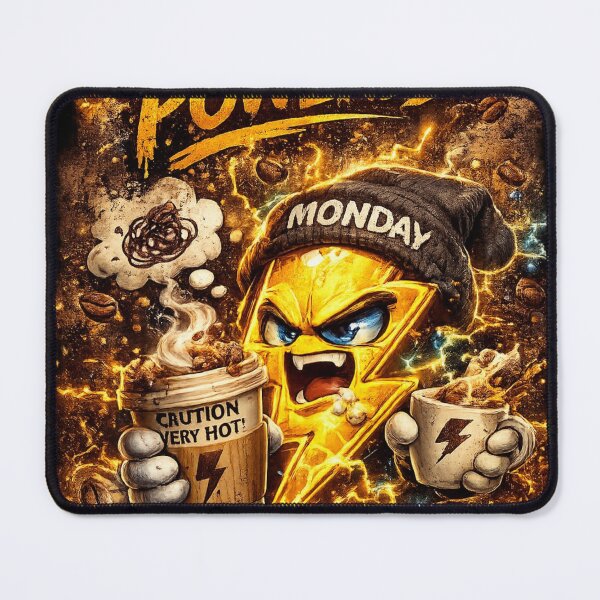 Item preview, Coffee Powered Lightning Bolt | 3D Cartoon Energy Mascot Sticker designed and sold by Timeless Junction.