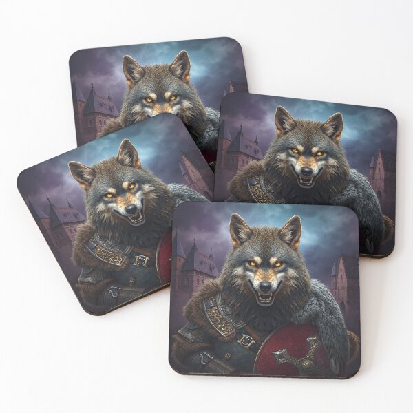 Item preview, wolf medieval warrior designed and sold by PrintYourStyle.