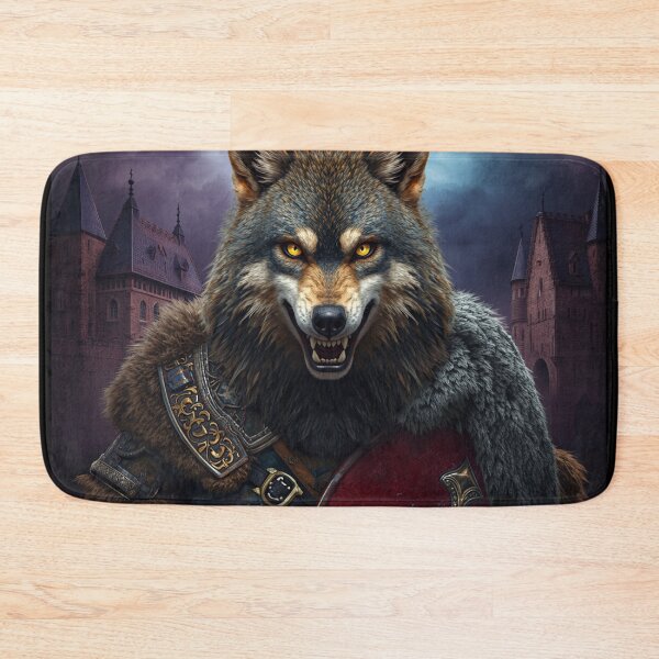 Item preview, wolf medieval warrior designed and sold by PrintYourStyle.