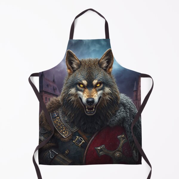 Item preview, wolf medieval warrior designed and sold by PrintYourStyle.