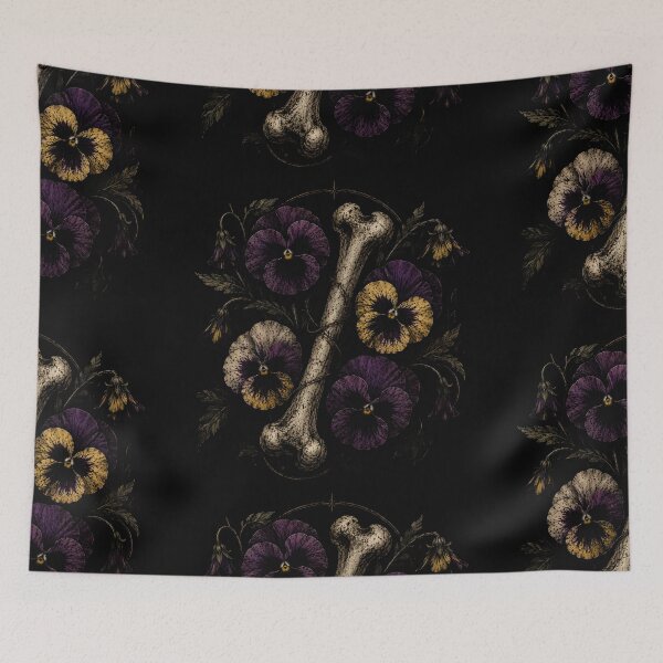 Item preview, Pansies, Flowers and Bone designed and sold by Kicor.