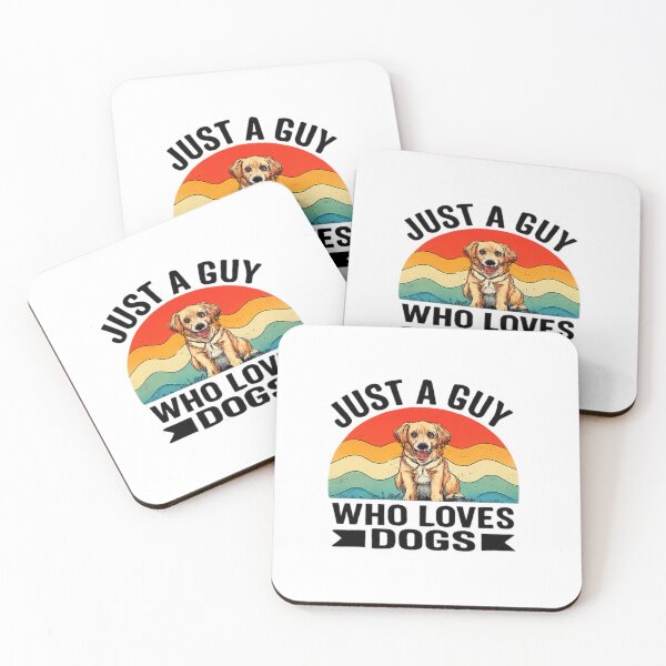 Item preview, Just A Guy Who Loves Dogs Funny Dog Dad Gift Design designed and sold by PoojaArtLab.