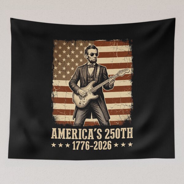 Item preview, America's 250th 1776-2026 Abraham Lincoln Guitar American Patriot History designed and sold by SofenArt.