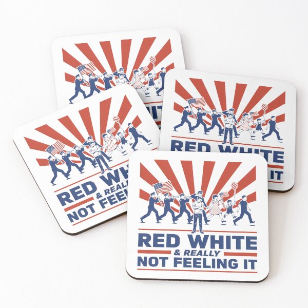 Item preview, Red White & Really Not Feeling It | Funny Patriotic Parade Meme | Retro 4th of July Humor designed and sold by ZyziowskyArt.