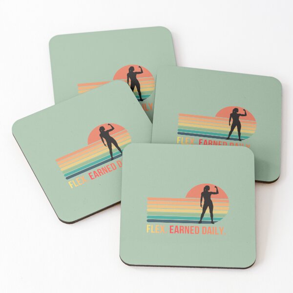 Item preview, Flex. Earned Daily. Retro Sunset designed and sold by RadiantRebelCo.