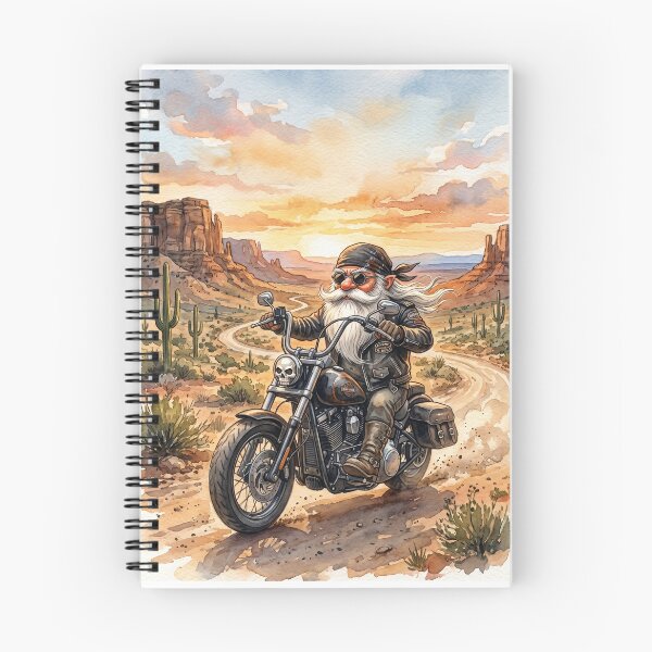 Item preview, Born to Ride, Forced to Work – Biker Gnome Journal designed and sold by Organized-ish.