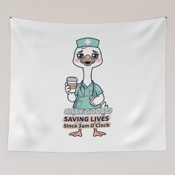 Item preview, Copy of Silly Goose Saving Lives Since 3am, Funny Nurse Classic T-Shirt  designed and sold by podlook.