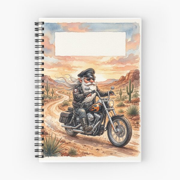 Item preview, Born to Ride, Forced to Work – Biker Gnome Journal designed and sold by Organized-ish.