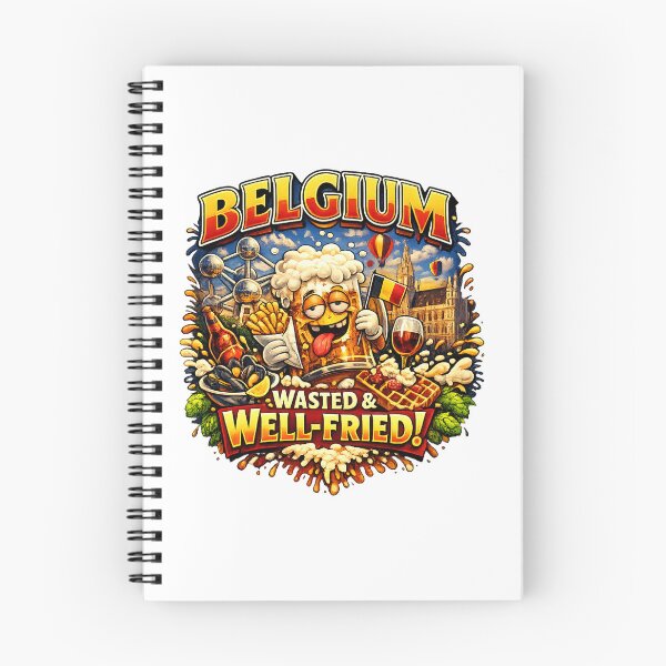 Item preview, Belgium Wasted & Well-Fried Funny Beer Lover T-Shirt | Belgian Waffles Fries Beer Travel Souvenir Design | Brussels Foodie Gift designed and sold by Sushikidsntod.