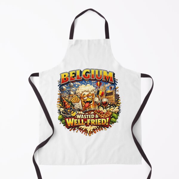 Item preview, Belgium Wasted & Well-Fried Funny Beer Lover T-Shirt | Belgian Waffles Fries Beer Travel Souvenir Design | Brussels Foodie Gift designed and sold by Sushikidsntoddlers.