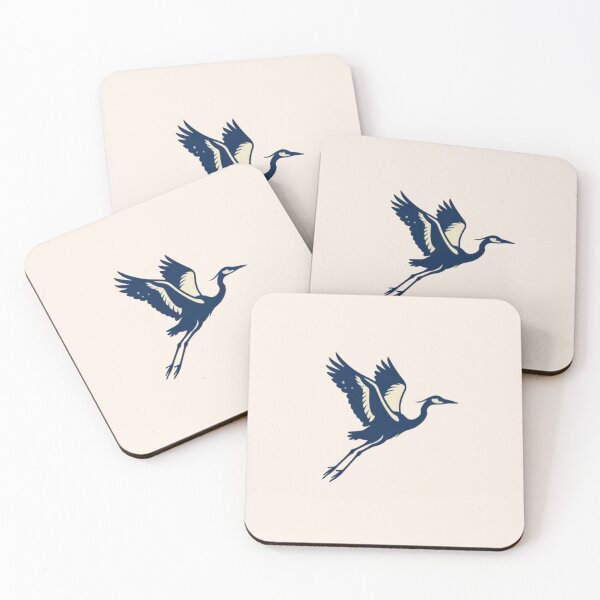 Item preview, Minimalist Flying Crane Bird Illustration Art designed and sold by Inkfino.
