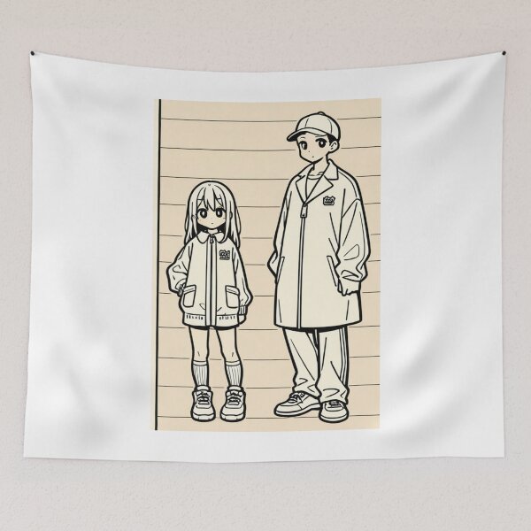 Item preview, Fashion - Man in Beige Coach Jacket Joggers High Tops Streetwear Anime designed and sold by AnimeShin.