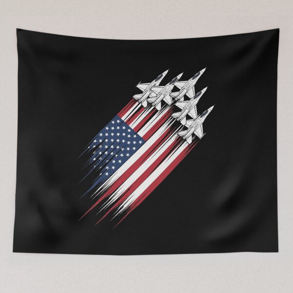 Item preview, American Flag Fighter Jets Military Patriot Aviation designed and sold by SofenArt.