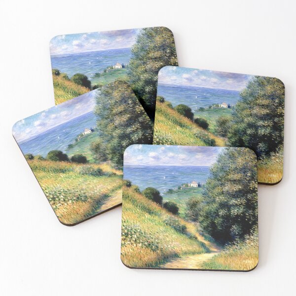 Item preview, Path at Pourville: Impression of Normandy’s Coastal Cliffs, Winding Trails (2) designed and sold by artdesignsnow.