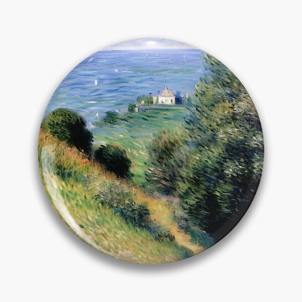 Item preview, Path at Pourville: Impression of Normandy’s Coastal Cliffs, Winding Trails (2) designed and sold by artdesignsnow.