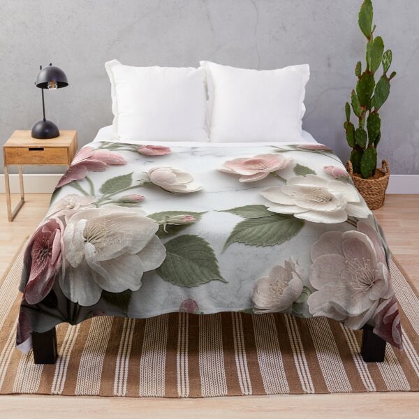 Item preview, Romantic Pink Rose Marble Art designed and sold by IntelliMindDesigns.