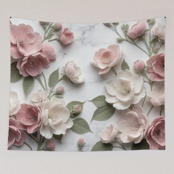 Item preview, Romantic Pink Rose Marble Art designed and sold by IntelliMindDesigns.