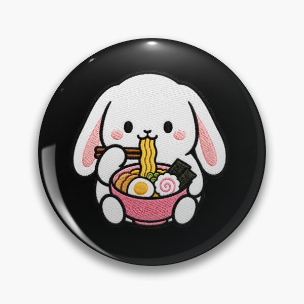 Item preview, Cute Kawaii Bunny Eating Ramen designed and sold by ColorSplash123.