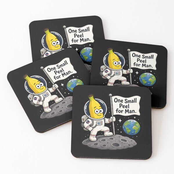 Item preview, Funny Banana Astronaut Space Pun One Small Peel for Man designed and sold by MonkiFlipp.