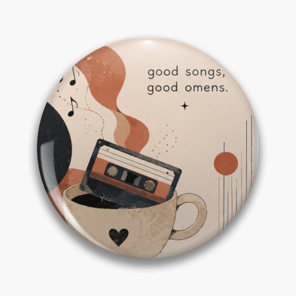 Item preview, Good Songs Good Omens Cassette Art designed and sold by PrintByte.