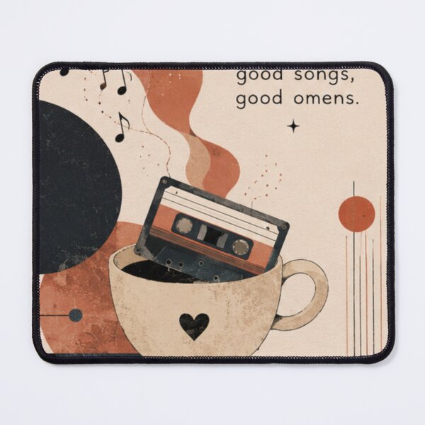 Item preview, Good Songs Good Omens Cassette Art designed and sold by PrintByte.