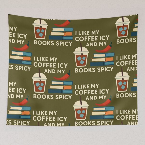 Item preview, I like my coffee icy and my books spicy designed and sold by ISG Designs.
