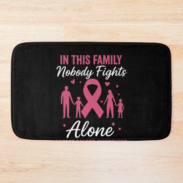 Item preview, In This Family Nobody Fights Alone Breast Cancer Awareness Family Support Warrior Survivor designed and sold by SofenArt.