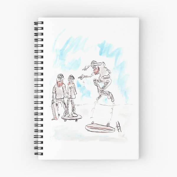 Item preview, Man doing stunt on skateboard designed and sold by Inky Fingers Illustrations.
